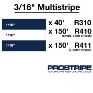 3/16" Multistripe configuration